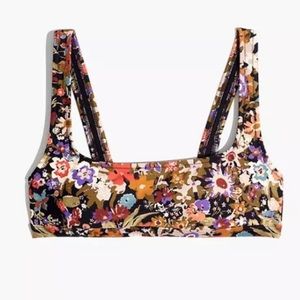 Madewell floral bikini top